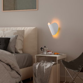 Opviq Lámpara de pared de metal cromado